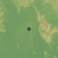 Shaded relief of the 60 km around Bandar Jengka Pusat, drawn from the GMTED2010 grid
