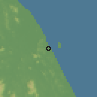 Shaded relief of the 60 km around Marang, drawn from the GMTED2010 grid