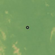 Shaded relief of the 60 km around Mengkarak, drawn from the GMTED2010 grid