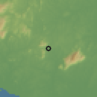 Shaded relief of the 60 km around Nyalas, drawn from the GMTED2010 grid