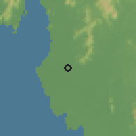 Shaded relief of the 60 km around Parit Buntar, drawn from the GMTED2010 grid