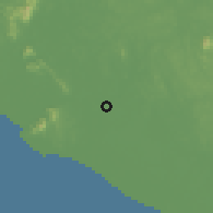 Shaded relief of the 60 km around Parit Raja, drawn from the GMTED2010 grid