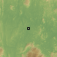 Shaded relief of the 60 km around Penjom, drawn from the GMTED2010 grid