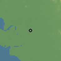 Shaded relief of the 60 km around Batak Rabit, drawn from the GMTED2010 grid