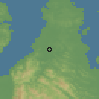Shaded relief of the 60 km around Pitas, drawn from the GMTED2010 grid