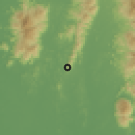 Shaded relief of the 60 km around Pusing Gunong Hijau, drawn from the GMTED2010 grid