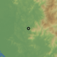 Shaded relief of the 60 km around Rawang, drawn from the GMTED2010 grid