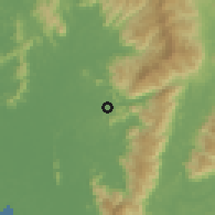 Shaded relief of the 60 km around Redang Panjang, drawn from the GMTED2010 grid