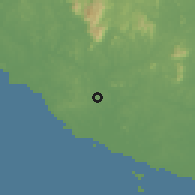 Shaded relief of the 60 km around Rembia, drawn from the GMTED2010 grid