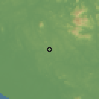 Shaded relief of the 60 km around Rengam, drawn from the GMTED2010 grid