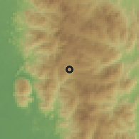 Shaded relief of the 60 km around Ringlet, drawn from the GMTED2010 grid