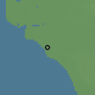 Shaded relief of the 60 km around Sabak, drawn from the GMTED2010 grid