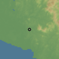 Shaded relief of the 60 km around Salak, drawn from the GMTED2010 grid
