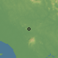 Shaded relief of the 60 km around Sedenak, drawn from the GMTED2010 grid