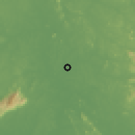 Shaded relief of the 60 km around Segamat, drawn from the GMTED2010 grid