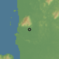Shaded relief of the 60 km around Semeling, drawn from the GMTED2010 grid