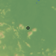 Shaded relief of the 60 km around Serian, drawn from the GMTED2010 grid