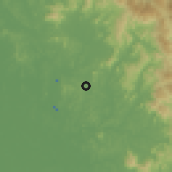 Shaded relief of the 60 km around Seri Kembangan, drawn from the GMTED2010 grid
