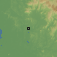 Shaded relief of the 60 km around Seri Setia, drawn from the GMTED2010 grid