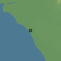 Shaded relief of the 60 km around Simpang Lima, drawn from the GMTED2010 grid