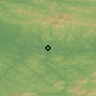 Shaded relief of the 60 km around Song, drawn from the GMTED2010 grid