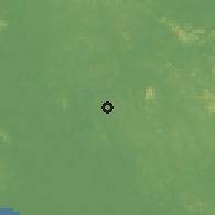 Shaded relief of the 60 km around Sri Lalang, drawn from the GMTED2010 grid