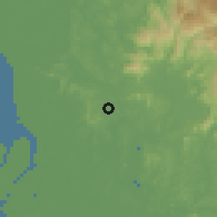Shaded relief of the 60 km around Subang Jaya, drawn from the GMTED2010 grid