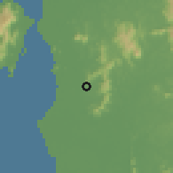 Shaded relief of the 60 km around Sungai Bakap, drawn from the GMTED2010 grid
