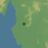 Shaded relief of the 60 km around Sungai Kecil, drawn from the GMTED2010 grid
