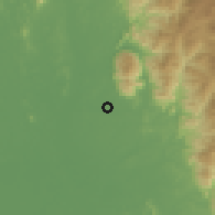 Shaded relief of the 60 km around Sungai Lesong, drawn from the GMTED2010 grid