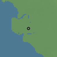 Shaded relief of the 60 km around Sungai Sumun, drawn from the GMTED2010 grid