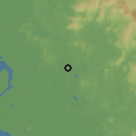 Shaded relief of the 60 km around Sungai Way Subang, drawn from the GMTED2010 grid
