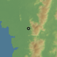 Shaded relief of the 60 km around Taiping, drawn from the GMTED2010 grid