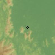 Shaded relief of the 60 km around Batu Gajah, drawn from the GMTED2010 grid