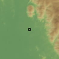 Shaded relief of the 60 km around Tapah Road, drawn from the GMTED2010 grid