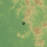 Shaded relief of the 60 km around Tarun, drawn from the GMTED2010 grid