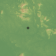 Shaded relief of the 60 km around Tenggara, drawn from the GMTED2010 grid