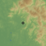 Shaded relief of the 60 km around Ampang Jaya, drawn from the GMTED2010 grid