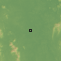 Shaded relief of the 60 km around Teriang, drawn from the GMTED2010 grid