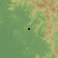 Shaded relief of the 60 km around Batu Sembilan Cheras, drawn from the GMTED2010 grid