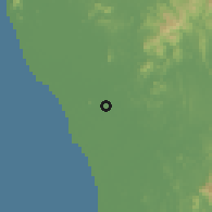 Shaded relief of the 60 km around Anak Bukit, drawn from the GMTED2010 grid