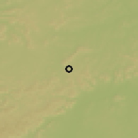 Shaded relief of the 60 km around Kati, drawn from the GMTED2010 grid