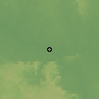 Shaded relief of the 59 km around Kayes, drawn from the GMTED2010 grid