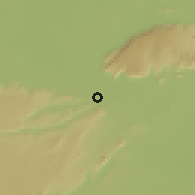 Shaded relief of the 59 km around Douentza, drawn from the GMTED2010 grid