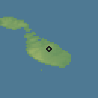 Shaded relief of the 55 km around Iklin, drawn from the GMTED2010 grid
