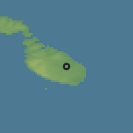 Shaded relief of the 55 km around Marsa, drawn from the GMTED2010 grid