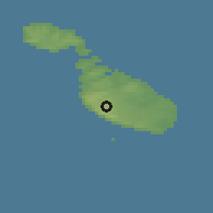 Shaded relief of the 55 km around Rabat, drawn from the GMTED2010 grid