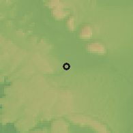 Shaded relief of the 59 km around Guérou, drawn from the GMTED2010 grid