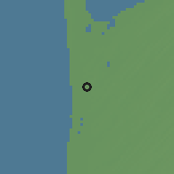 Shaded relief of the 59 km around Nouakchott, drawn from the GMTED2010 grid