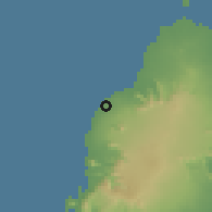 Shaded relief of the 58 km around Albion, drawn from the GMTED2010 grid